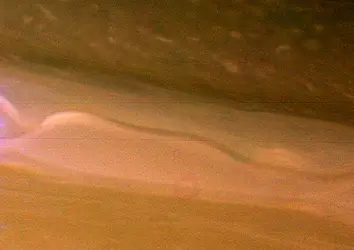 Saturne : « ruban » dans l'hémisphère Nord - crédits : Courtesy NASA / Jet Propulsion Laboratory
